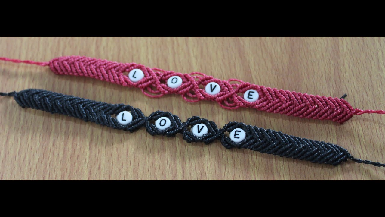 Pulsera de hilo personalizada con nombre- Tutorial macramé fácil / Friendship bracelet with name