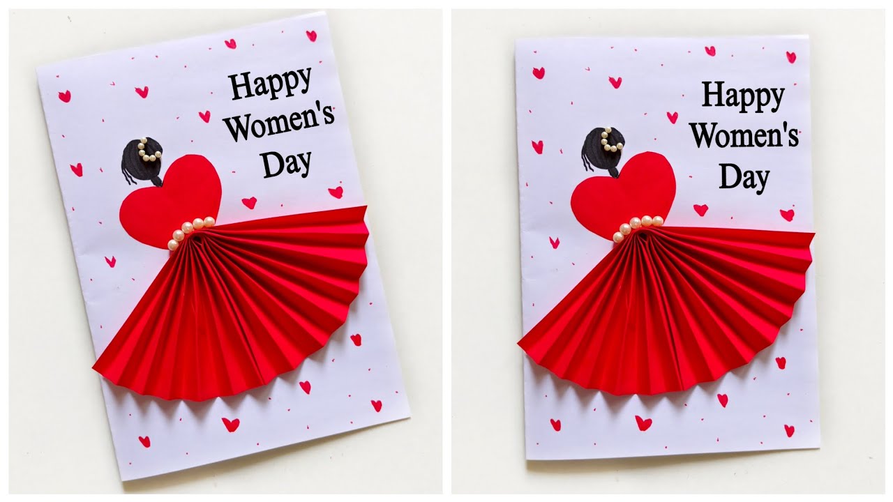 Last Minute Womens Day Card ideas | Womens Day Greeting Card   Easy | DIY Women's Day Gift Ideas