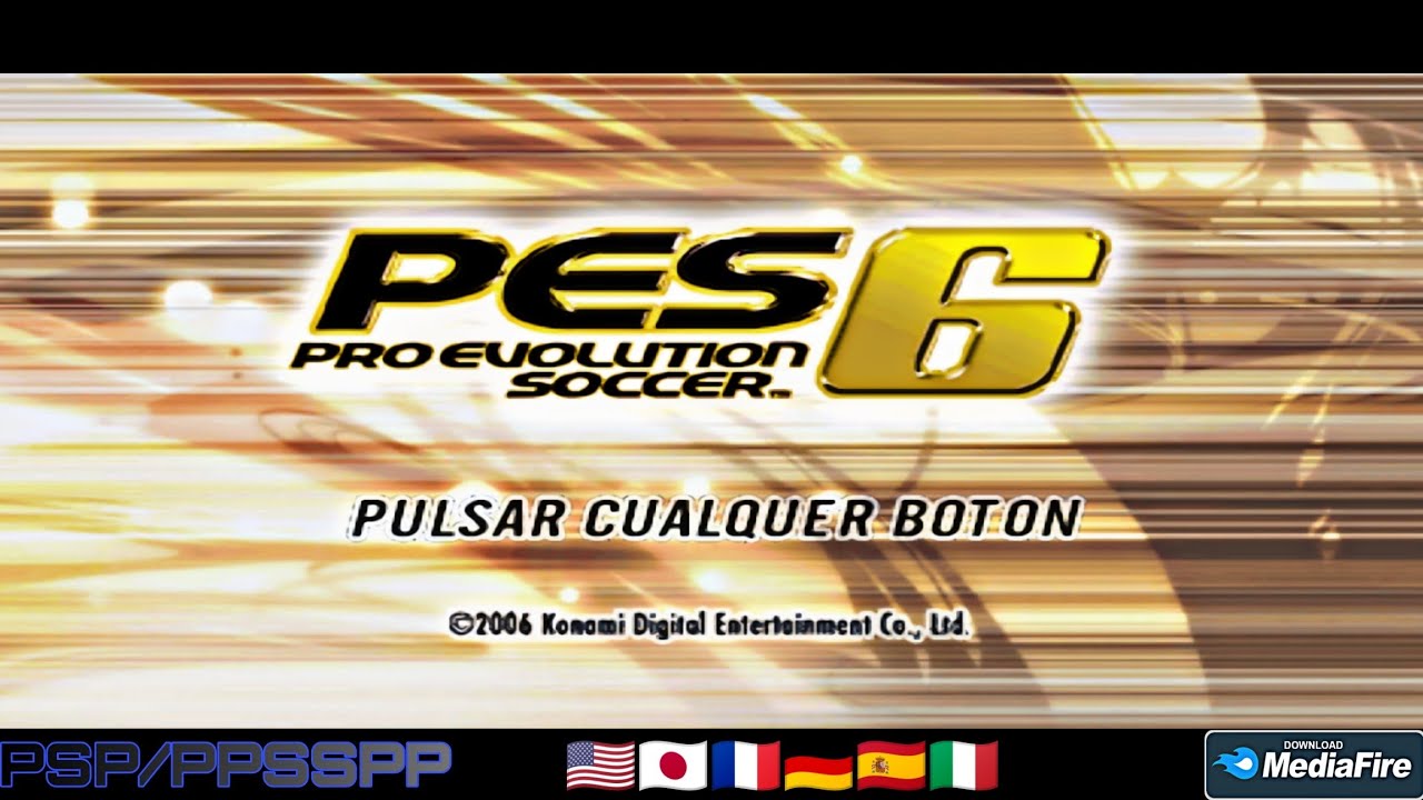 ⬇️ Descargar PES 6 Original para PSP/PPSSPP con Cámara lejana sin bugs (Link Mediafire)