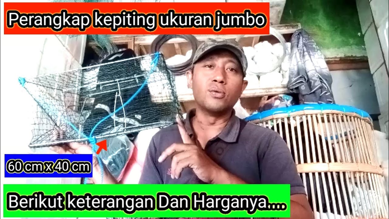 Harga Perangkap kepiting lipat , Ukuran Jumbo , Berikut Keteranganya.