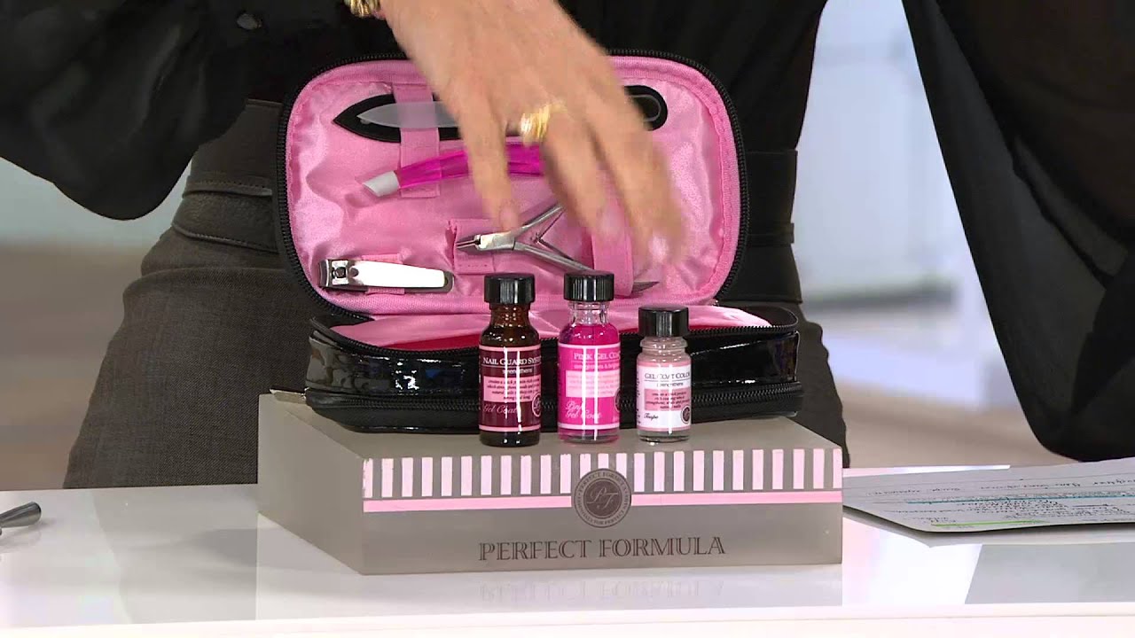 Perfect Formula Pink Gel Coat 7 pc Manicure Collection & Travel Bag with Jennifer Coffey