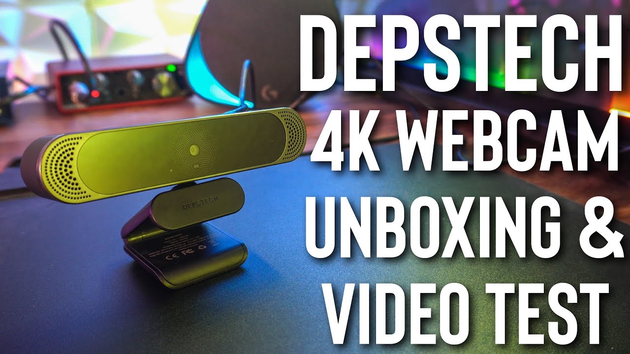 DEPSTECH 4K Webcam Unboxing & Video Test