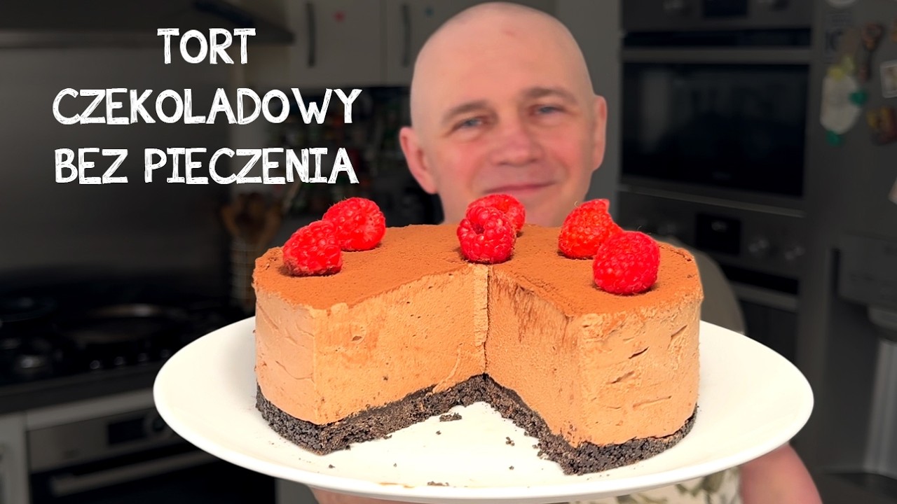 Tort czekoladowy na zimno w 30 minut! Bez pieczenia, bardzo łatwy przepis