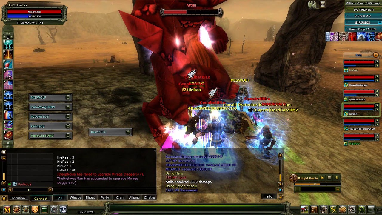Knight online sirius monster summon staff şov