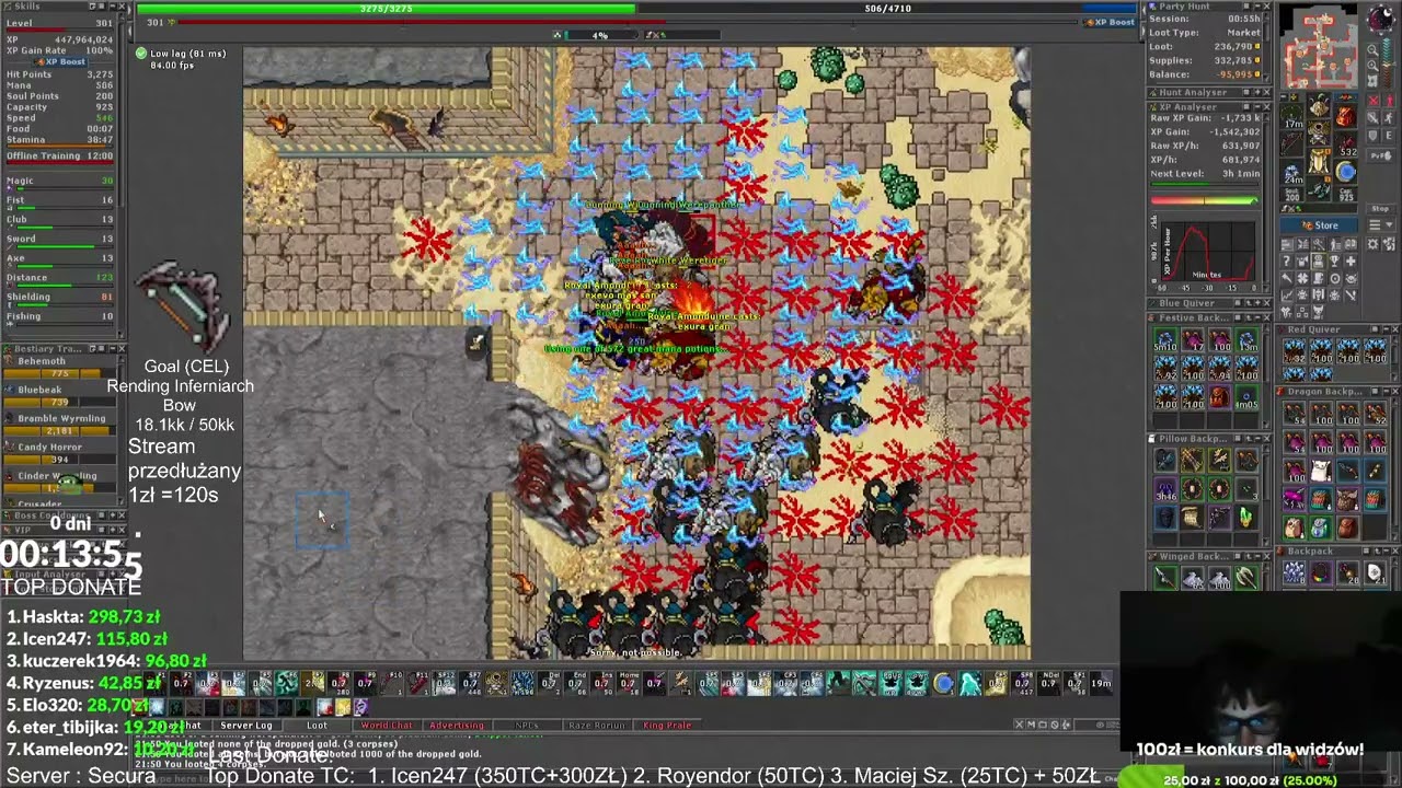 PIERWSZY RAZ NA WERETIGERACH I WEREPANTERACH I DEAD KNIGHTA! A PARADISE LOST QUEST! #TIBIA 2026