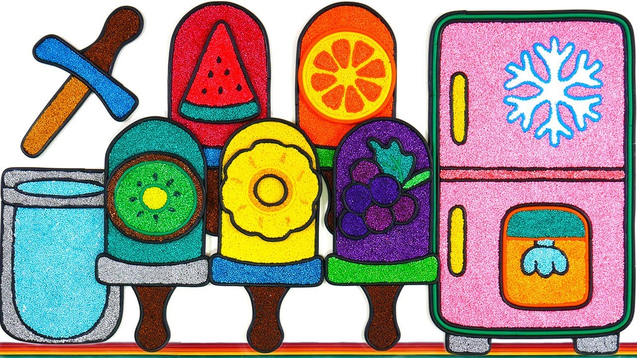 Фруктовое мороженое | Coloring Fruit ice cream with Foam clay for Kids, Children