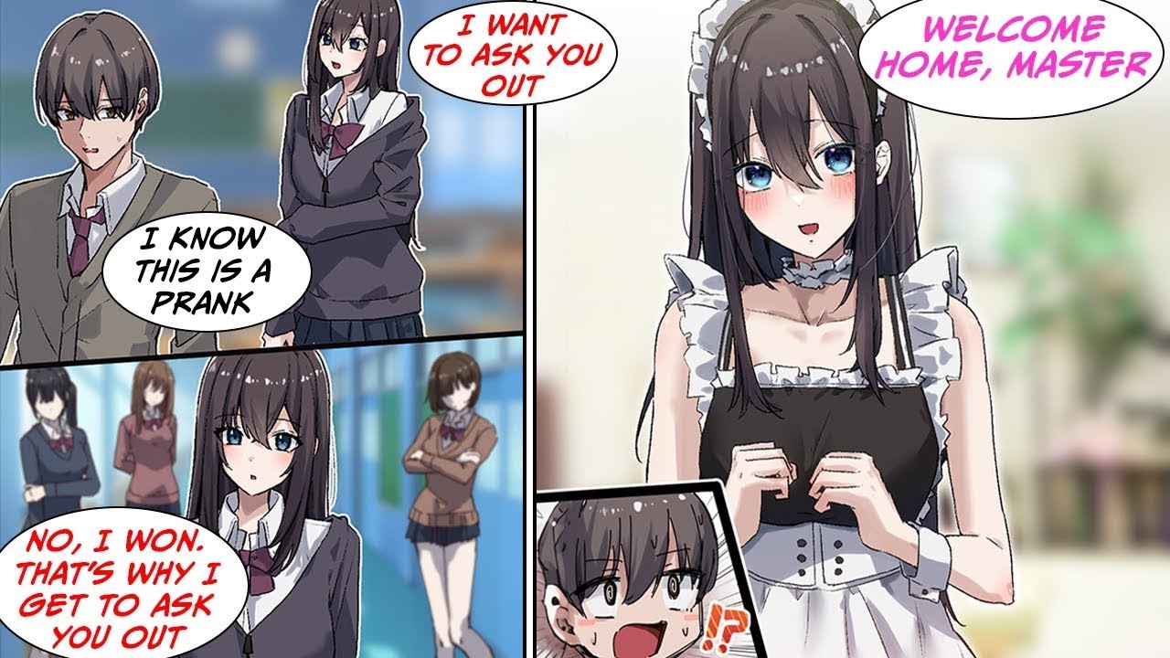 [Manga Dub] The pretty girl keeps asking me out, so we had a sleepover... [RomCom]