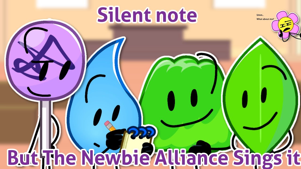 Silent Note But Teardrop, Gelatin, Leafy, and Lollipop Sings it (FNF BFDI Cover | V.S. Komi)