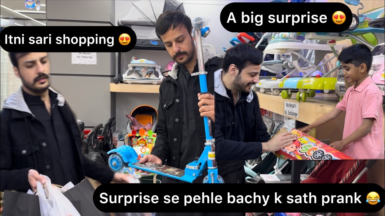 Bht sari shopping ki/ end me bachy ko bht acha surprise diya 😍