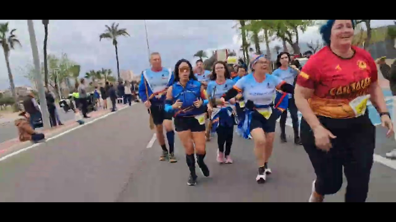 Entrada a meta 10km en la Media Maratón de Cartagena. 