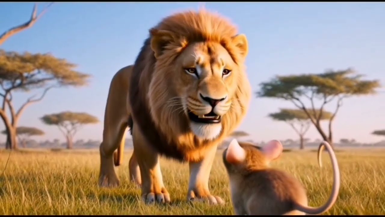 The Lion & Mouse|دا منزرے او منگک قصہ|#pashtostory#pashtocartoon#ai|#animation|#factslike Subscribe.