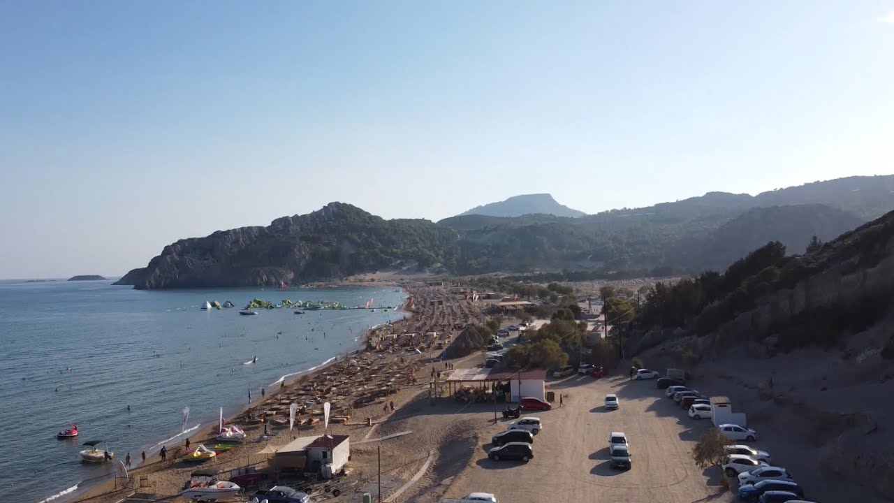 Rhodos 2025 - Tsambika Strand: Anfahrt, Liegensituation und Meer