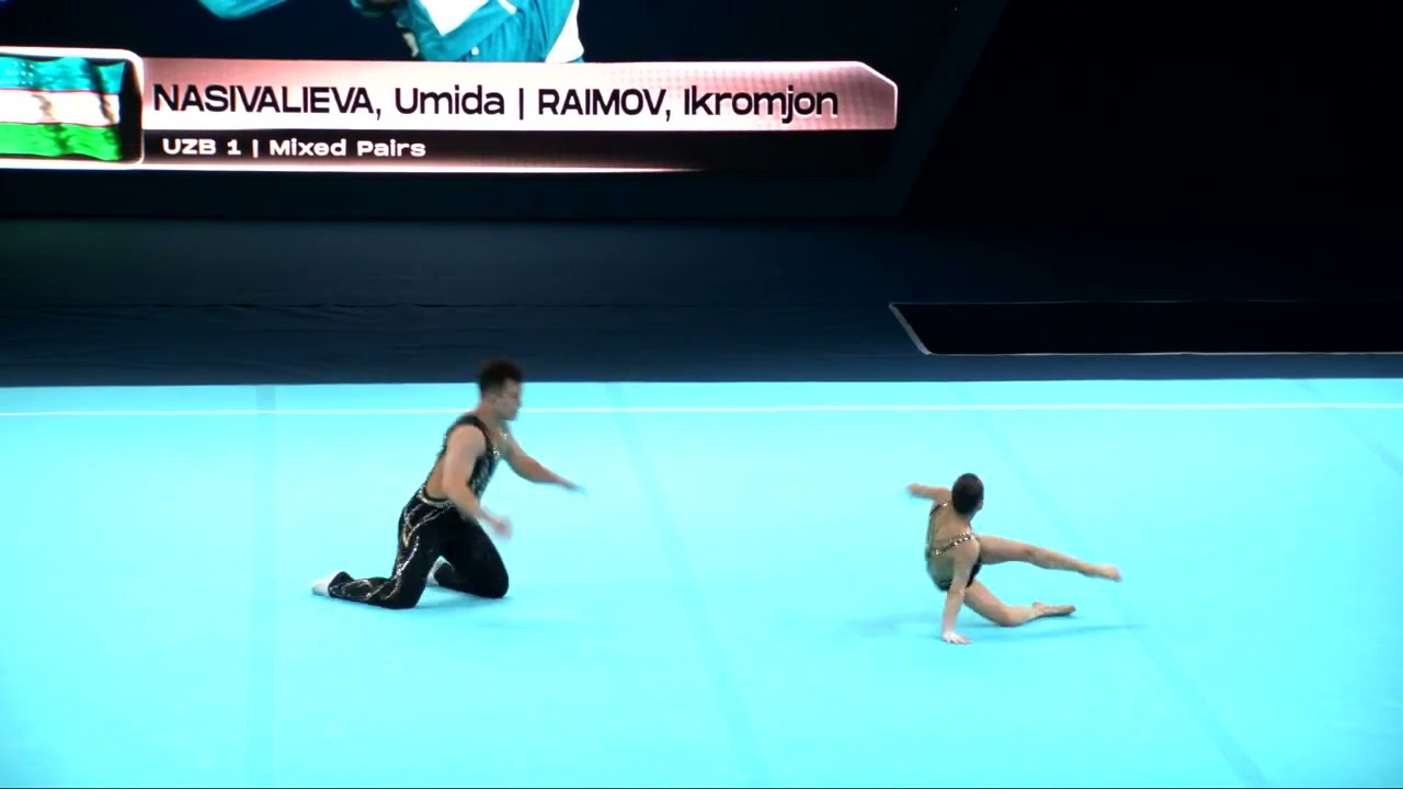 Uzbekistan (UZB) - 2024 Acrobatic Worlds, Guimaraes (POR) Balance Qualification  Mixed Pair