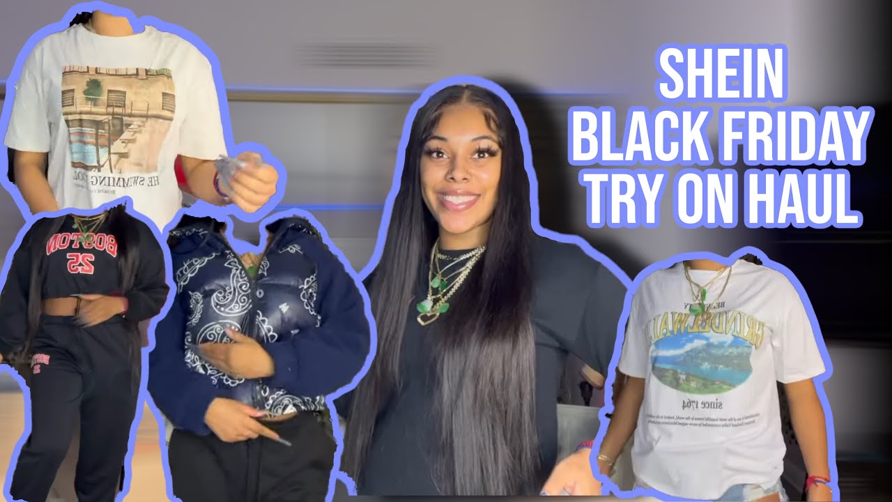 HUGE WINTER BLACK FRIDAY SHEIN TRY ON HAUL! PUFFER JACKETS GRAPHIC TEES, SWEATERS 2 PIECE SETS +MORE