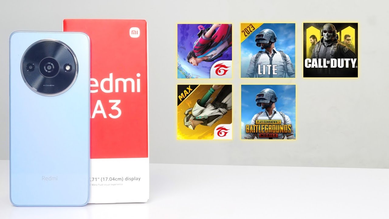 Redmi A3 5+ Games Test - PUBG/FREE FIRE/CALL OF DUTY/PUBG LITE/FREE FIRE MAX - Helio G36