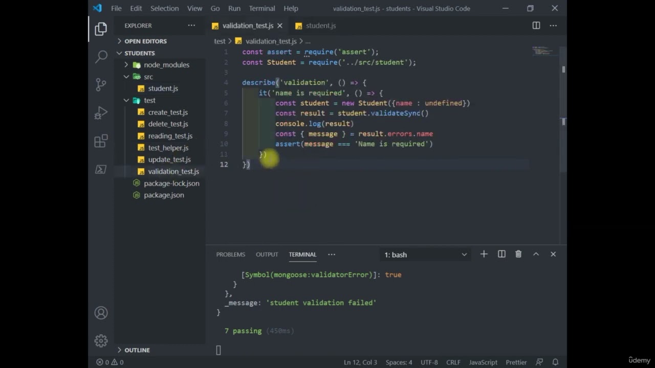 27  Mongoose Validation 3 - Operators in MongoDB, mongoose, NoSQL Course
