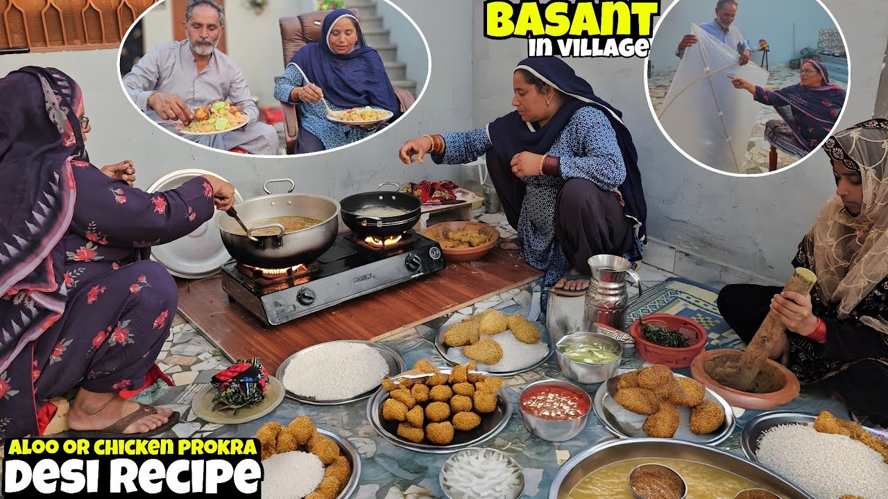 Traditional Life ❤️ | Ammi Aur Phoppho Ne Banaye Aloo Wale Chawal 😋 Basant in Village 🪁 Life