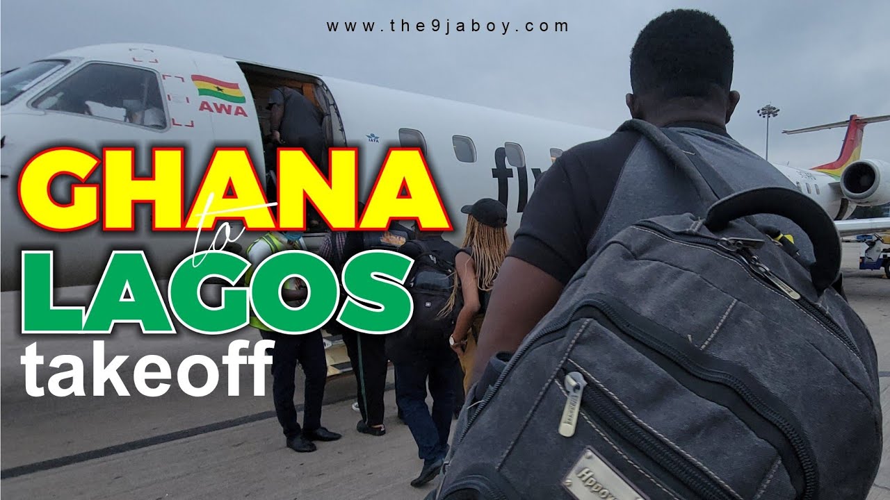 Awa Airlines from Accra Ghana to Lagos Nigeria. The take off  #accra  #lagos  #awa