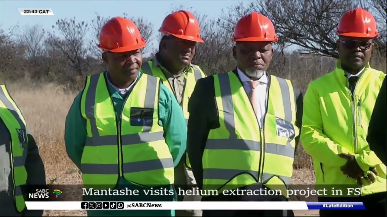 Mantashe visits helium extraction project in Free State