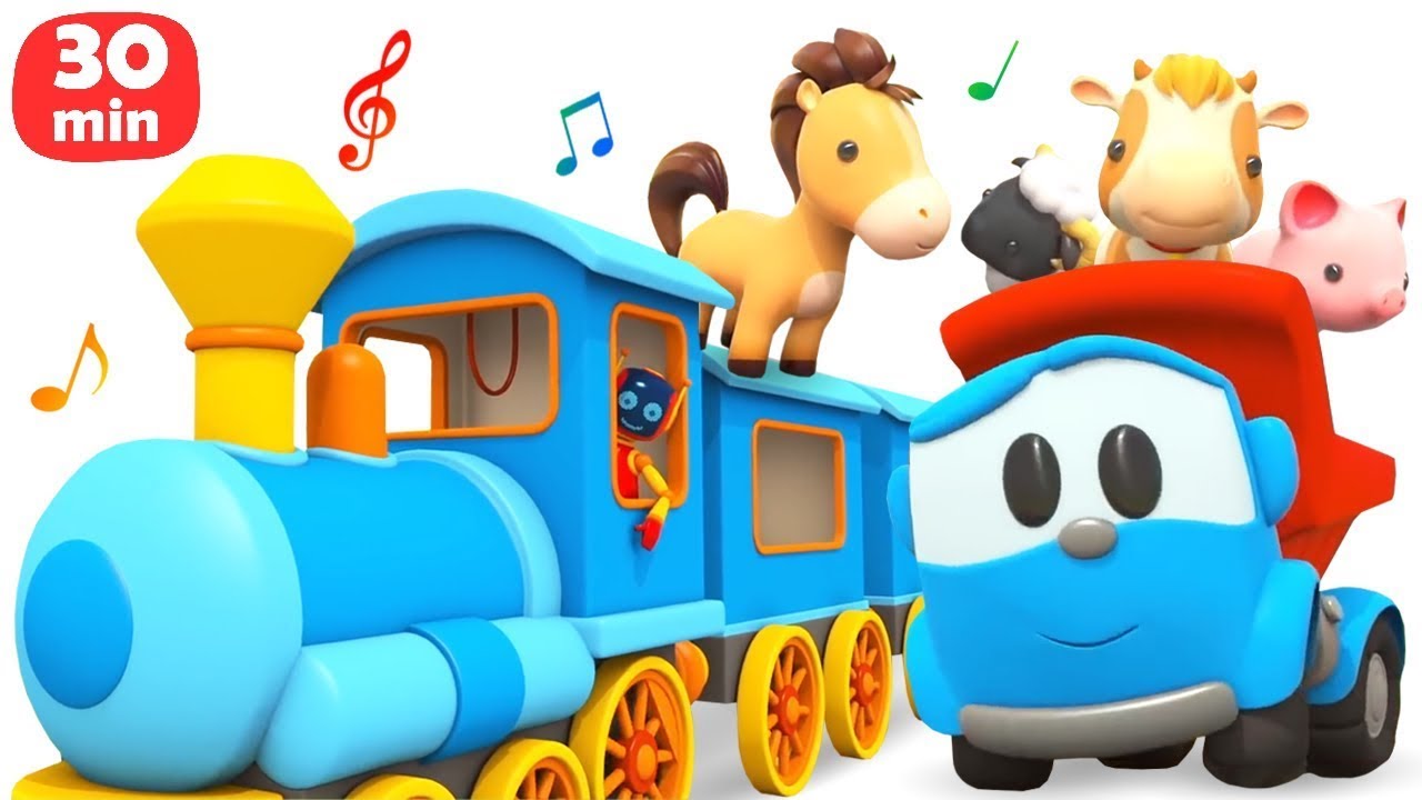 Cante com L&eacute;o o caminh&atilde;o! Compila&ccedil;&atilde;o dos melhores desenhos animados com m&uacute;sica infantil educativa