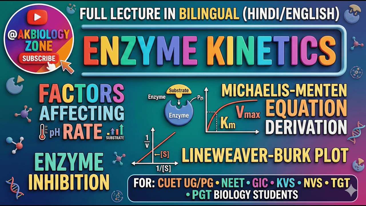 Enzyme kinetics | Complete lecture in One-shot