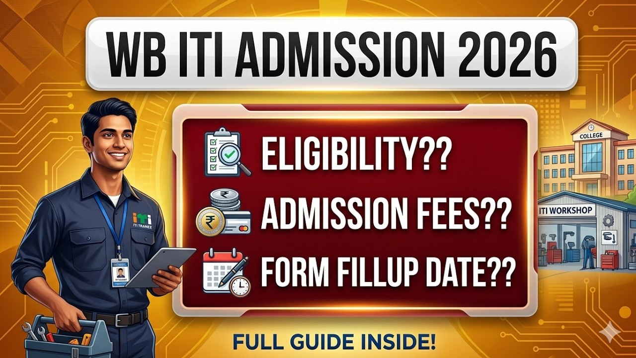 Wb iti admission 2026 | Iti admission form fillup date 2026 | wb iti form fillup 2026