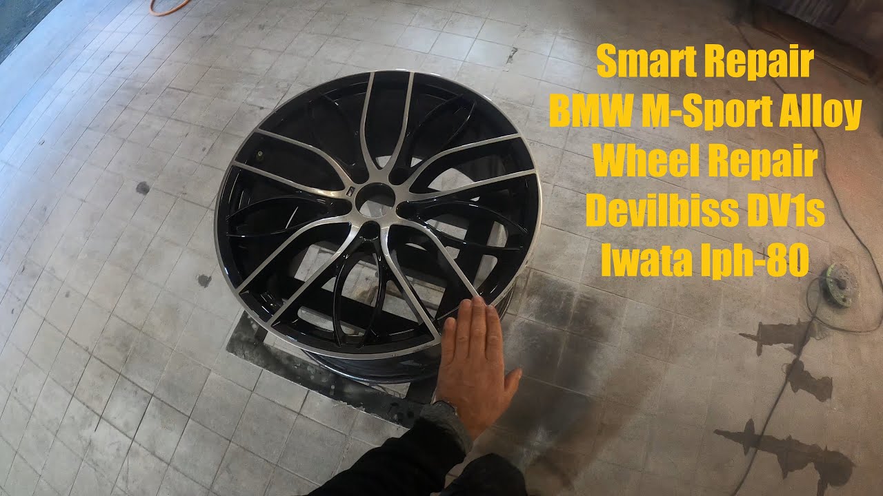 Naprawa alufelgi BMW w Technologi SMART, Devilbiss DV1s, Iwata LPH-80, Mipa CX4, SMART REPAIR
