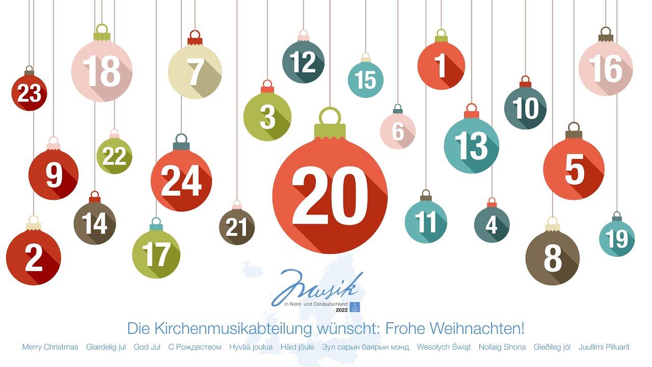 Musikalischer Adventskalender 2022 der Gebietskirche Nord- und Ostdeutschland. Das 20. T&uuml;rchen