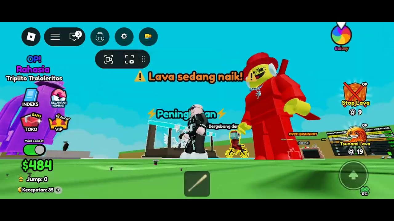 Yuta Bermain Save Brainrot From Lava di Dunia ROBLOX