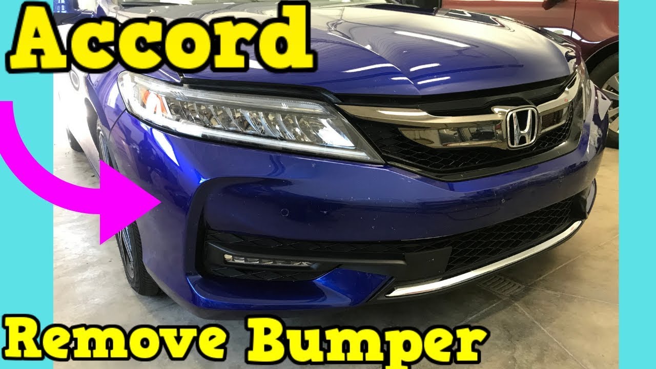 2016 2017 Honda Accord Coupe How to Remove Front Bumper Cover Removal Replace Install