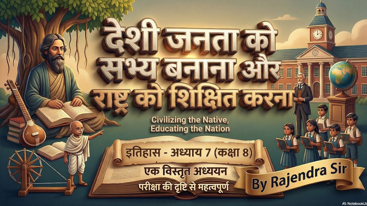 भारतीय नागरिकों को शिक्षित | Civilizing the Native | राष्ट्रीय शिक्षा प्रणाली | By Rajendra Sir