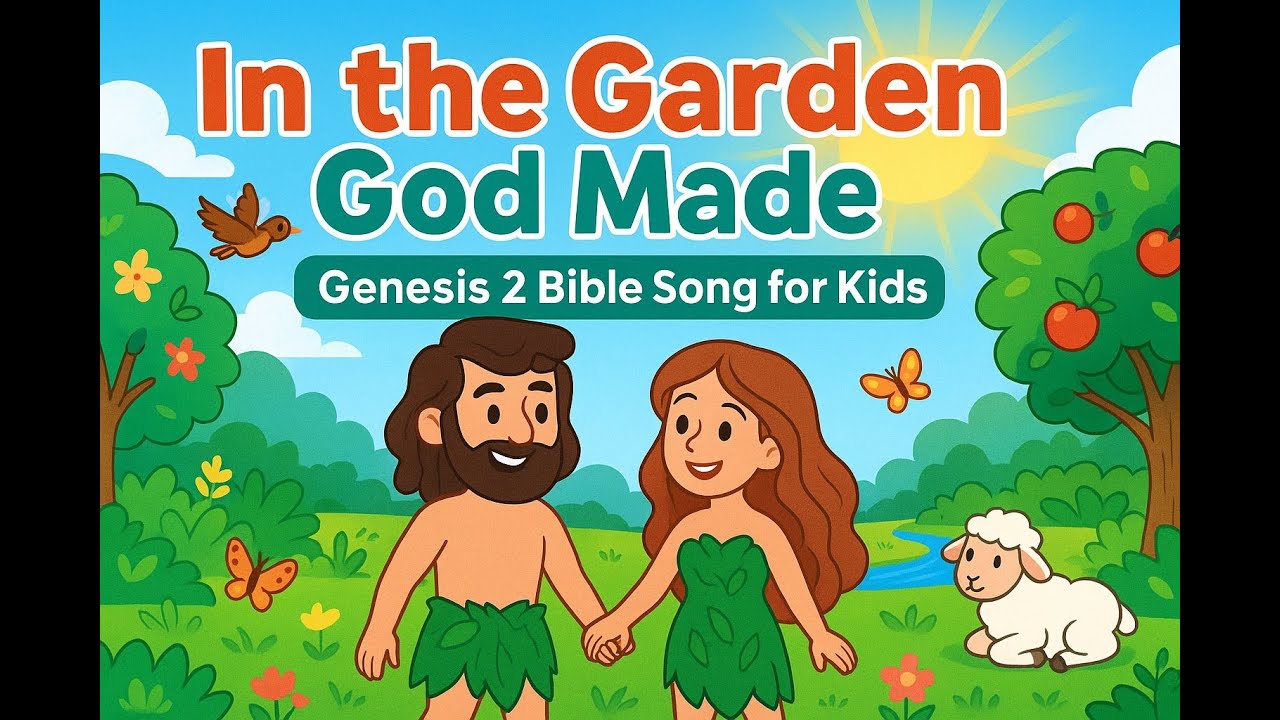 “In the Garden God Made 🌿 | Genesis Chapter 2 Bible Song for Kids” @BibleBeatsBlessings #BibleSongs