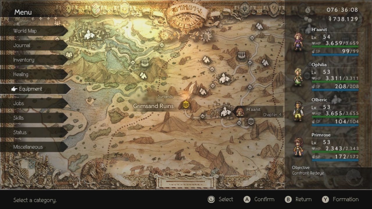 Octopath Traveler - H'aanit's Ch. 4-6 - FINAL BOSS: The Beast