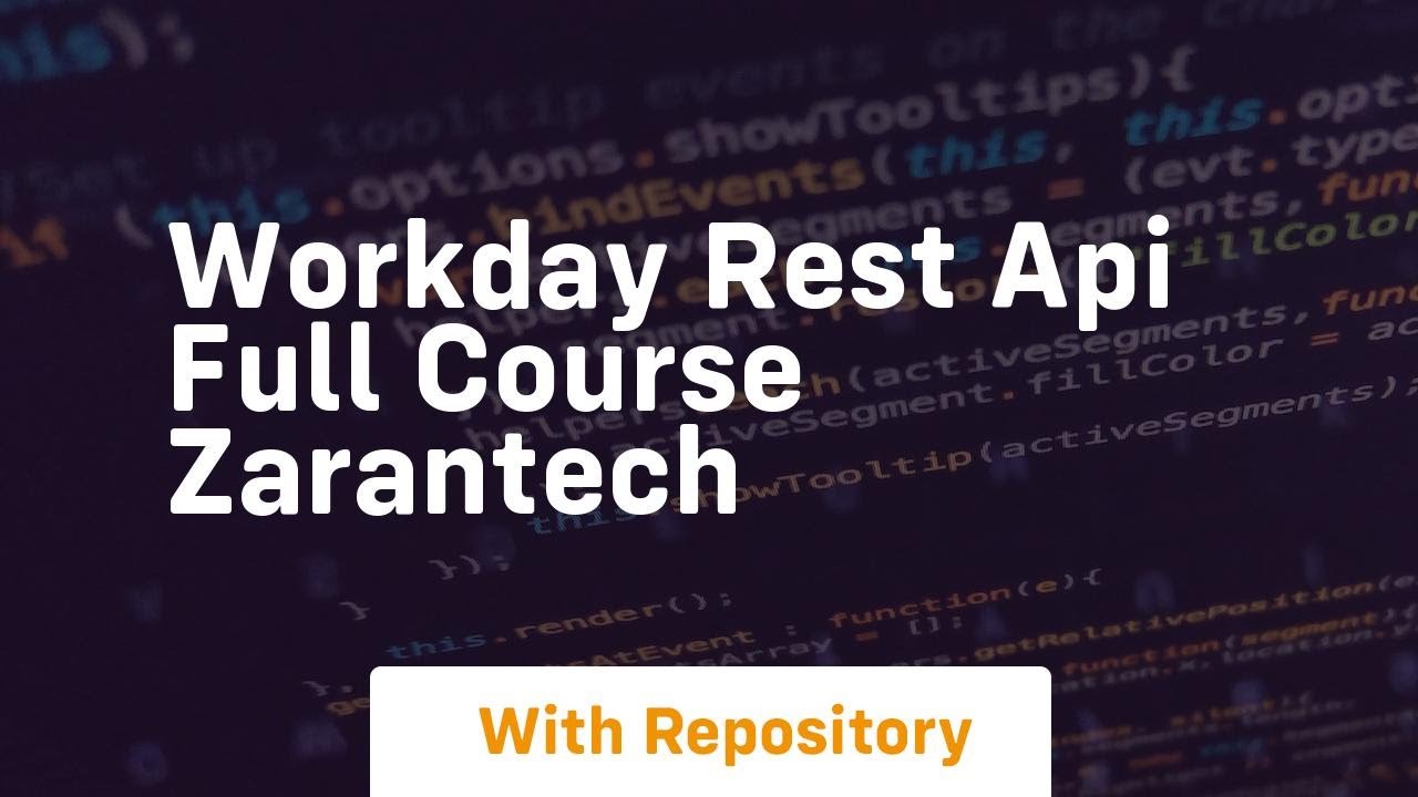 Workday rest api full course zarantech
