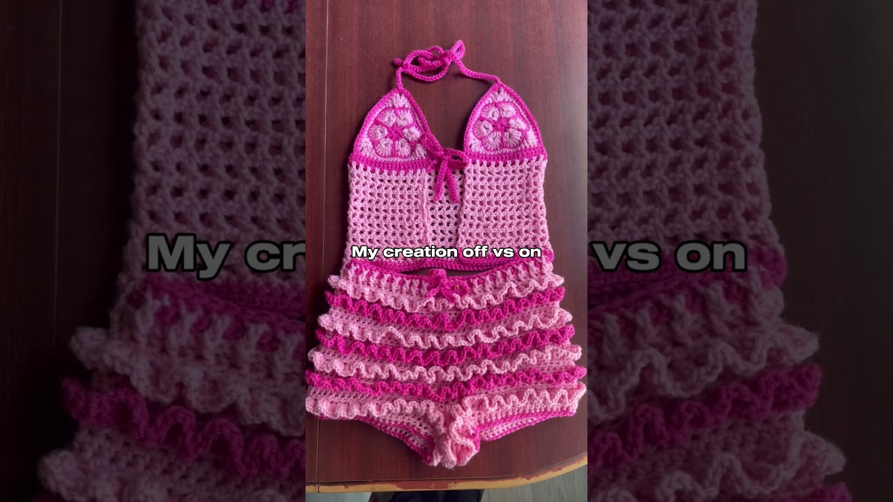 Pink Bloomer Shorts Set #crochet #crochettutorial  #crochetoutfit