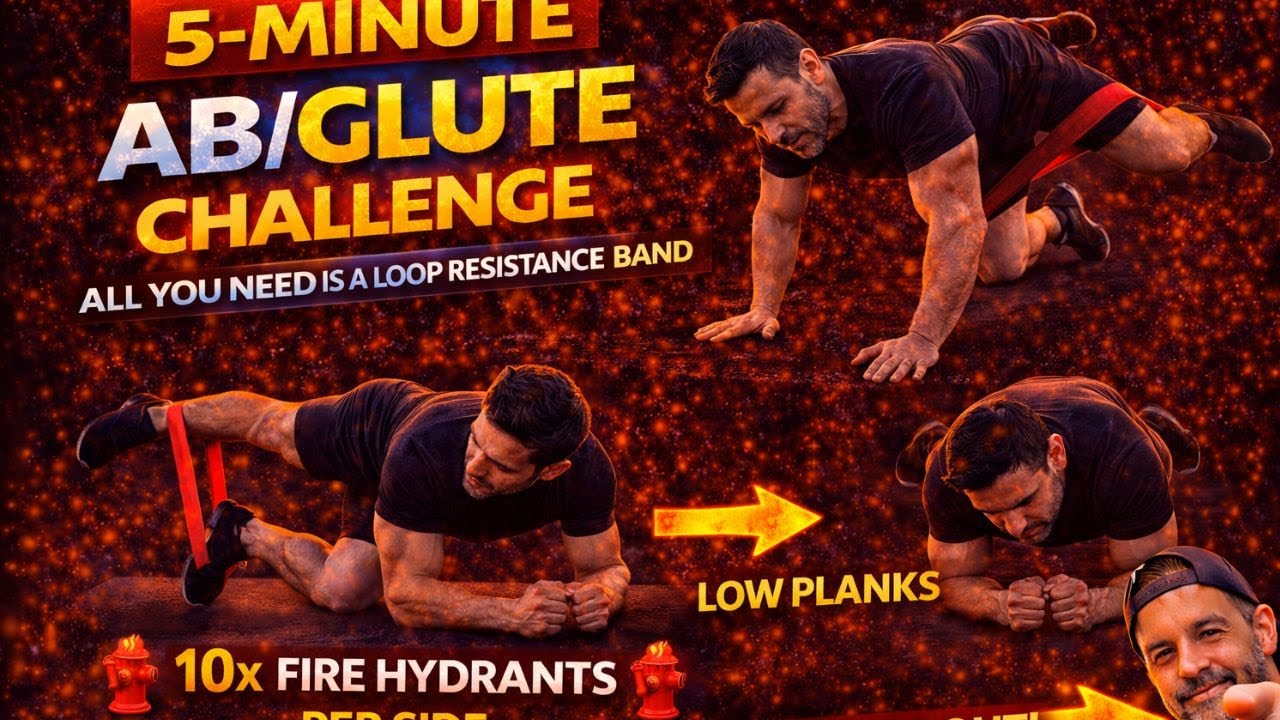 This 5-Min Loop Band Ab + Glute Challenge Hits HARDER Than You Think (Try Not to Quit)