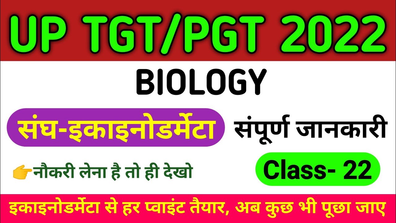 tgt/pgt biology 2022 | CLASS- 22 | tgt pgt biology classes | tgt biology | phylum echinodermata