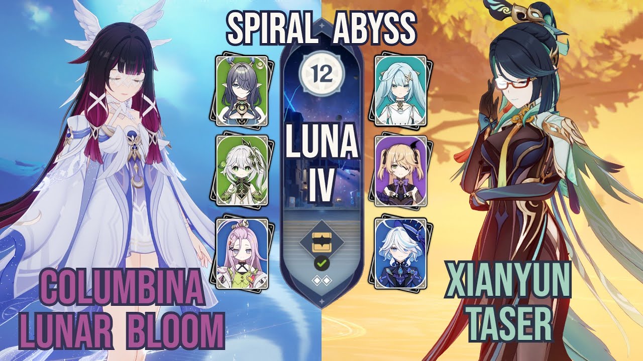 Columbina Lunar Bloom x Xianyun Taser | Spiral Abyss 6.3 / Luna IV | Genshin Impact