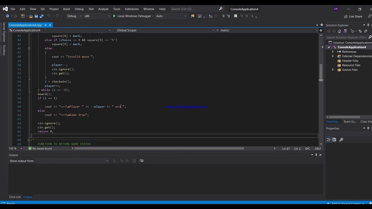 building a simple game with C++ Tic Tac Toe urdu/hindi edition for Class project