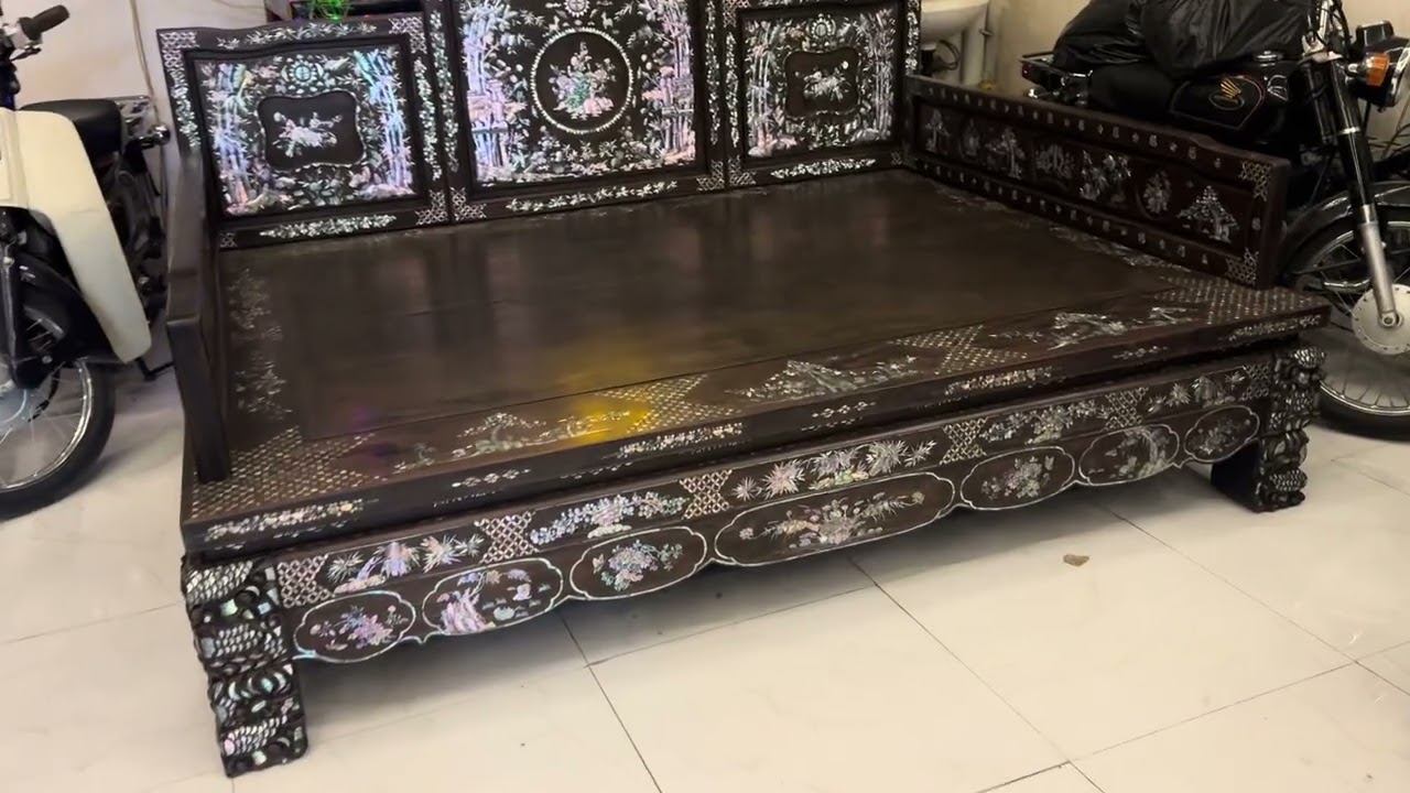 Siêu phẩm sập 3 thanh gỗ trắc sau tuổi 160x200 giá êm goi cho em 0976856159
