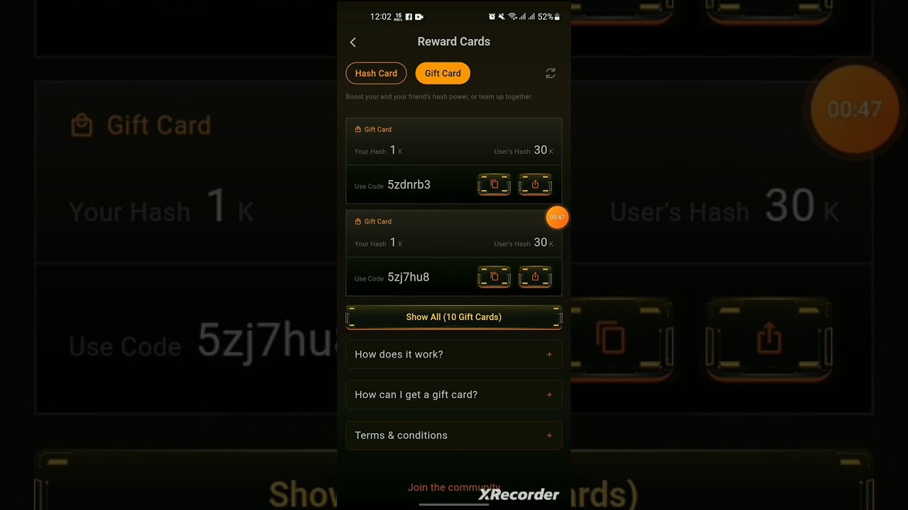 Satoshi gift card for increase your hash power. How to use a gift card on satoshi, get 30k hash