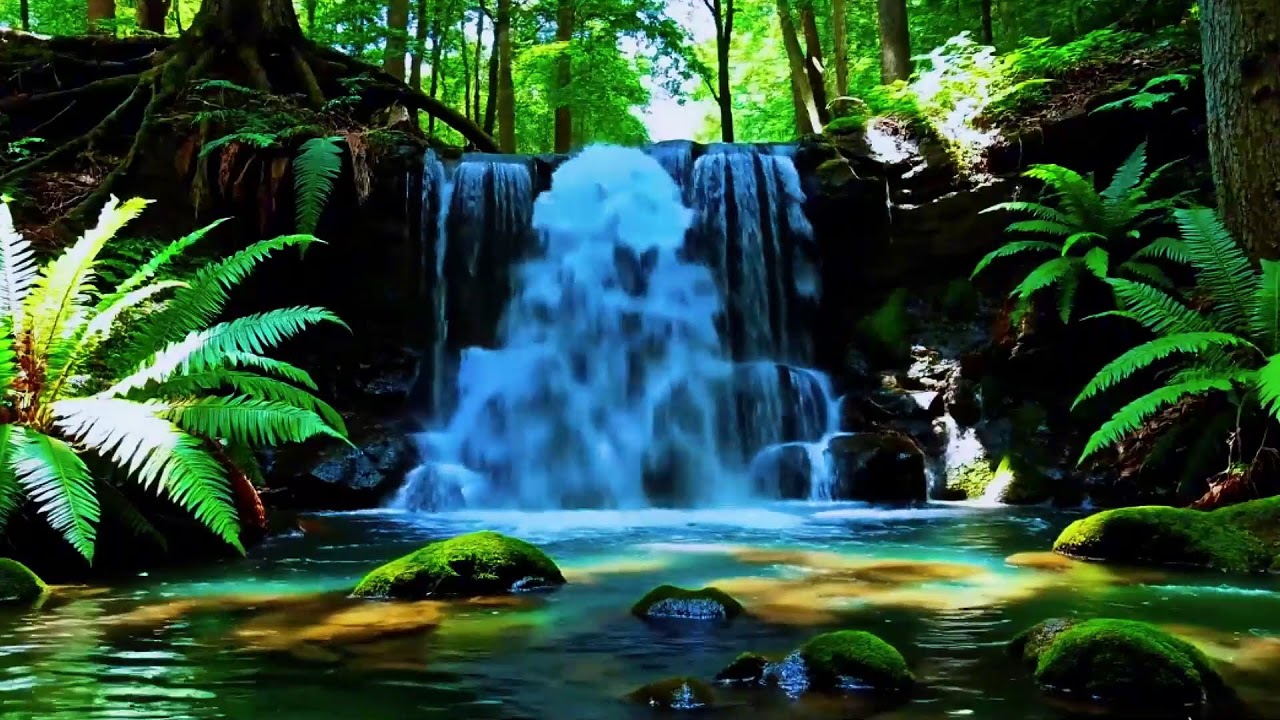 Gentle River Stream with Birdsong Ambience for Study