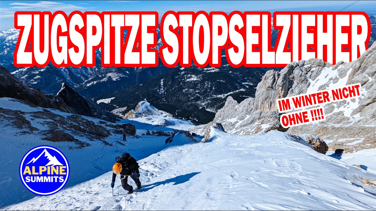 Zugspitze im Winter der Stopselzieher - eine Herausforderung | Alle Schlüsselstellen #zugspitze