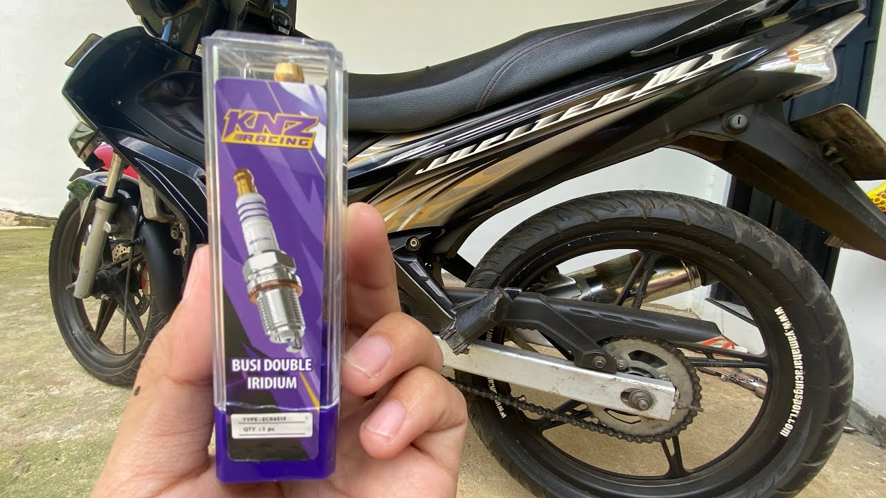 Jupiter MX old pasang busi double iridium KNZ, bagaimana performanya?