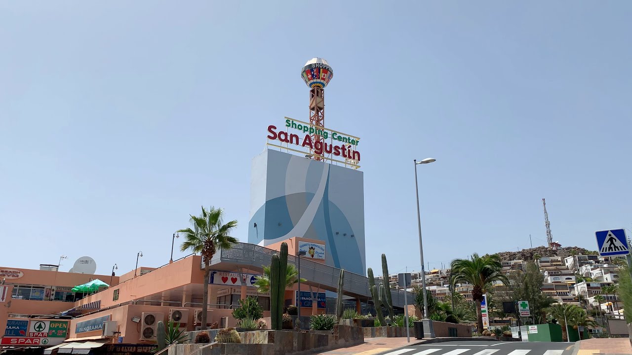 Gran Canaria Shopping Center San Agustin Weather 25.07.2019. 4K July