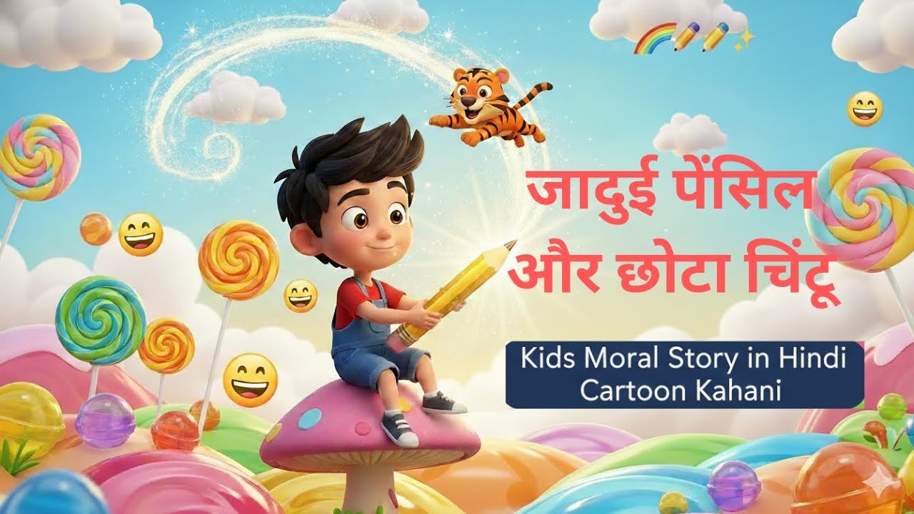 जादुई पेंसिल और छोटा चिंटू ✏️✨ | Kids Moral Story in Hindi | Cartoon Kahani