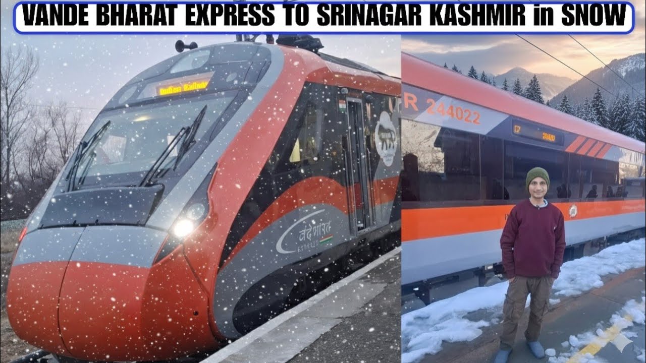 TRAIN JOURNEY to SRINAGAR (Kashmir) in Snow | Vande Bharat Express | Indian Railways 