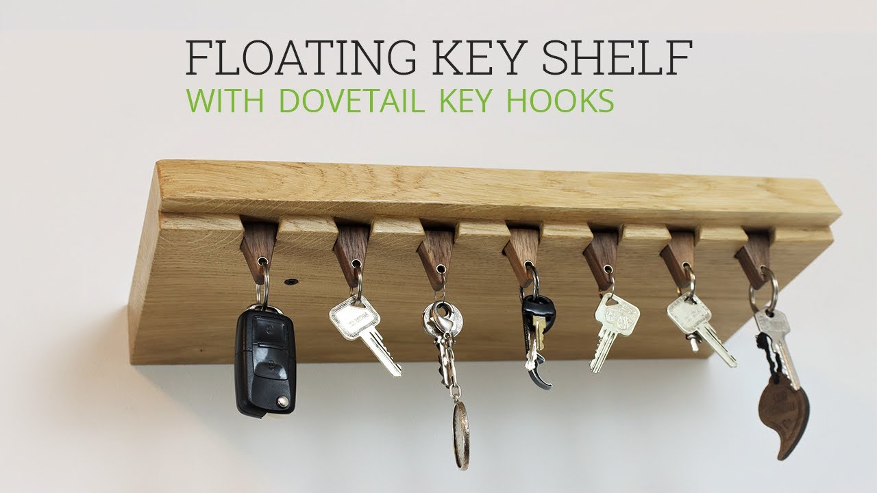 How to make a floating shelf with dovetail key hooks