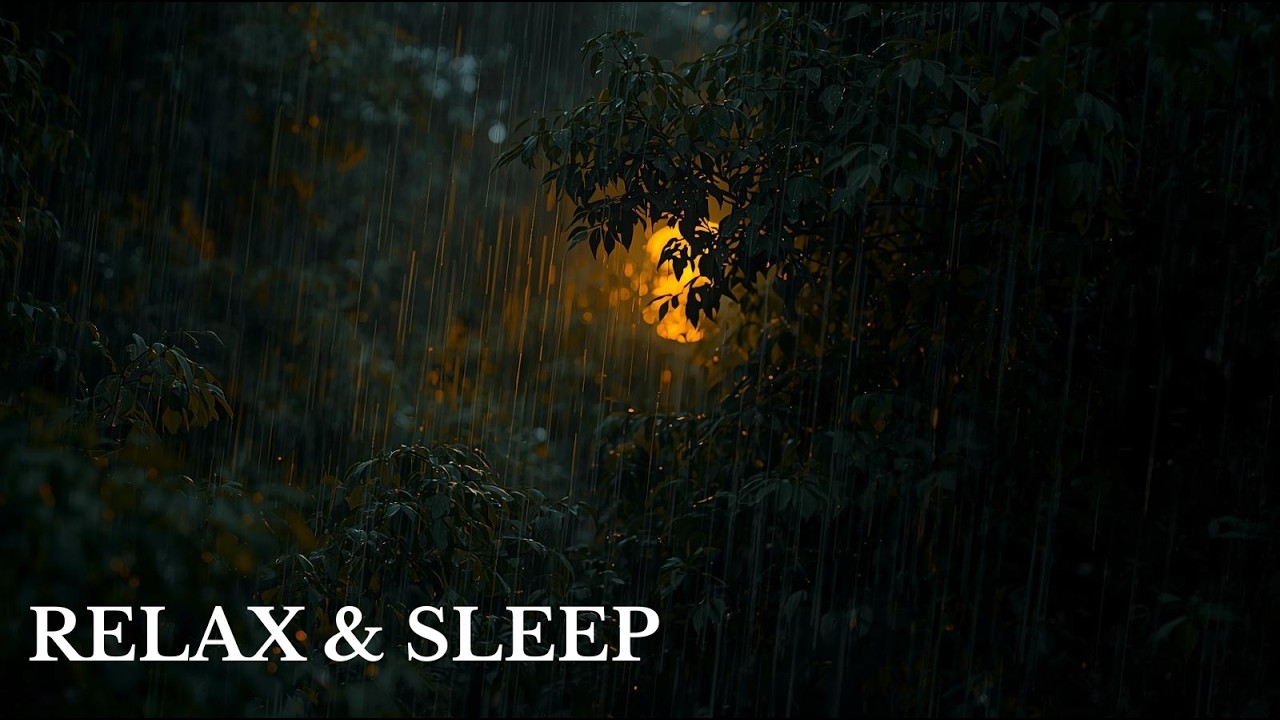 Fall Asleep Fast 🌙 Calm Thunder & Rain Sounds 🌧️⚡ | Deep Sleep | No Music  | 2 Hours