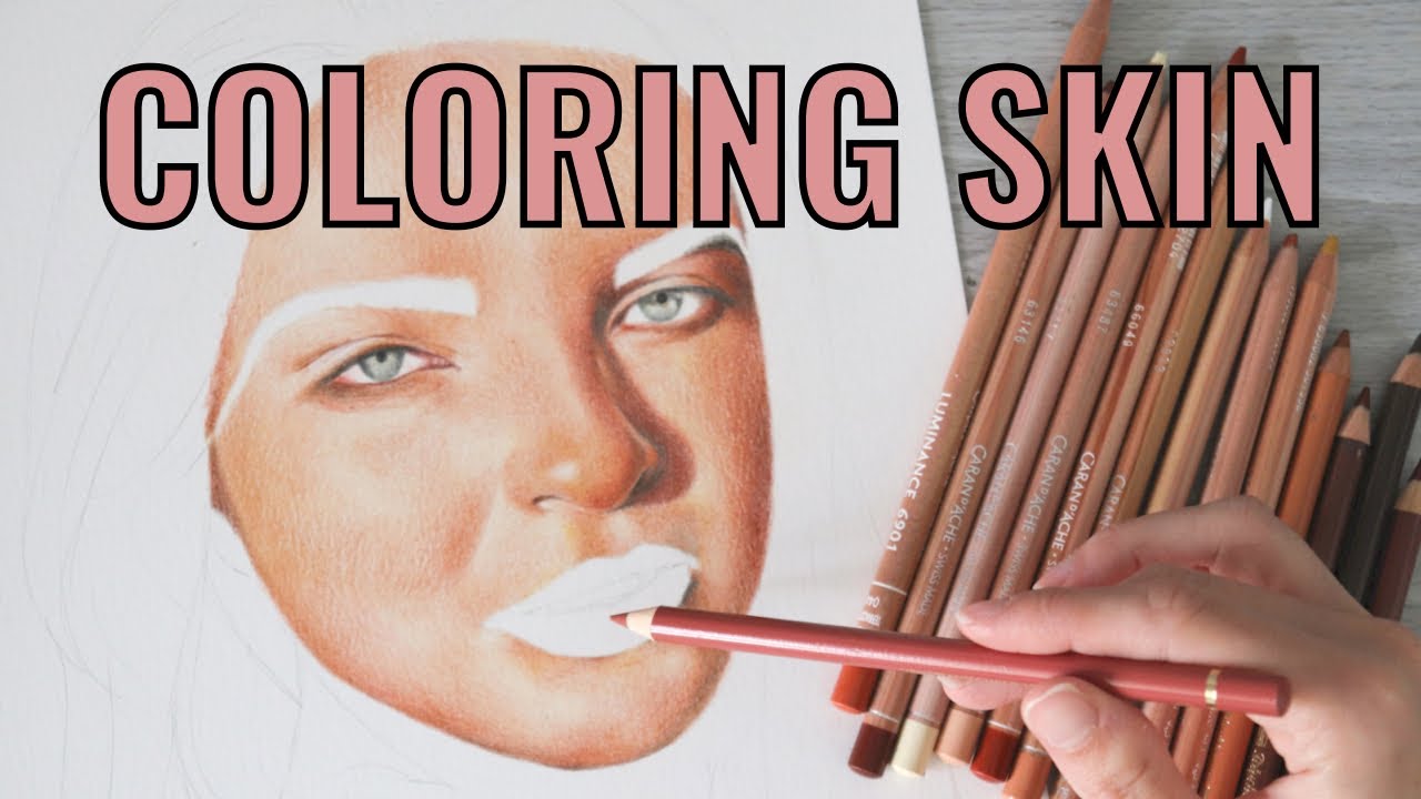 COLORED PENCIL REALISTIC SKIN TIPS | Coloring a Portrait With Luminance and Polychromos